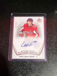 2021-22 Hendrix Lapierre UD SP Authentic Future Watch Auto /999 Rookie RC 