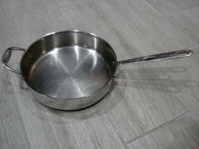 Emeril All Clad S/S-Copper Core 3 Quart Deep Frying Pan Skillet  - No Lid EUC