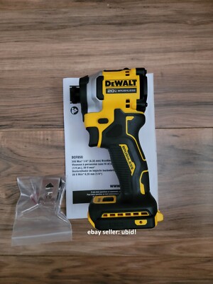 New Genuine Dewalt DCF850B 20V MAX Brushless Cordless 1/4'' Impact Driver 3-Speed