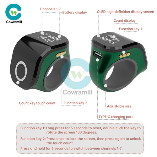 Smarter elektronischer digitaler Fingerring Zähler Zahlenzähler + Leistungsanzeige - Bild 6 von 20
