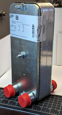 #ad 1” X 1” BSP FLAT PLATE LIQUID TO LIQUID HEAT EXCHANGER 212˚F @ 232 PSI A7FL $69.50