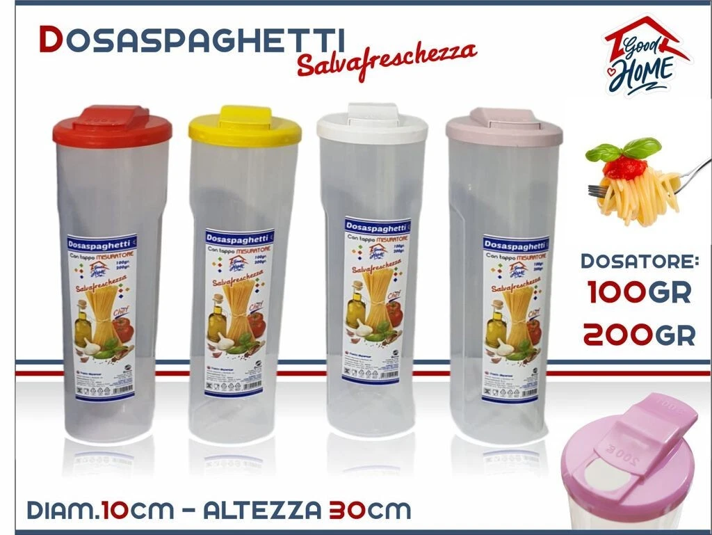 Contenitore Per Spaghetti Rettangolare | Portapasta Salvaspazio | Hermetico E Senza Odori