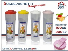x Set 12 Pezzi Contenitore Porta Spaghetti Pasta Con Tappo Doppio Dosatore dfh