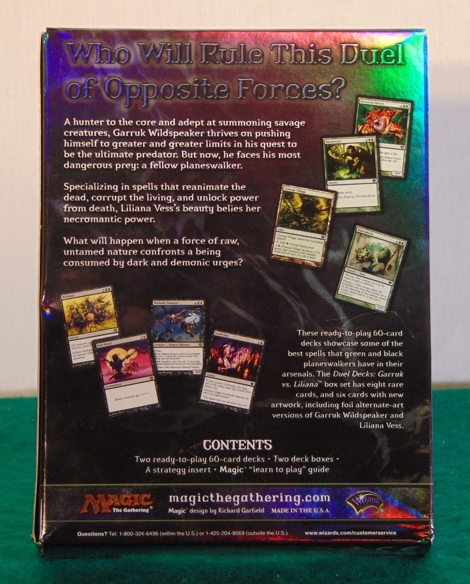 未開封】M;TG Garruk vs Liliana デュエルデッキ 英 新品 Amazon.com: Magic The Gathering Garruk vs Liliana Duel Deck