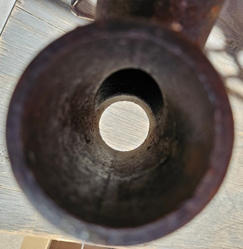 Antique Charlotte NH20 3-3/8" Wide-Water Pipe Cast Iron 6.5" long, Side 2-3/8"w - Picture 9 of 12