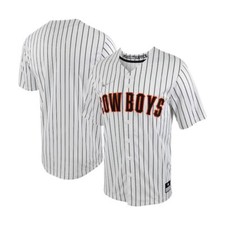 Oklahoma State Cowboys Nike Pinstripe Full-Button Official NCAA Baseball Jersey