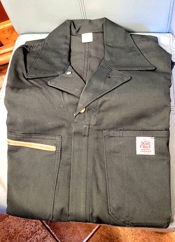 New old Deadstock 'Rail Chief'  green cotton  Work Coveralls Size 46 Union Made