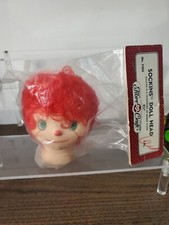 Vintage Doll Head Fibre Craft Sockins Red Hair Marge Toner