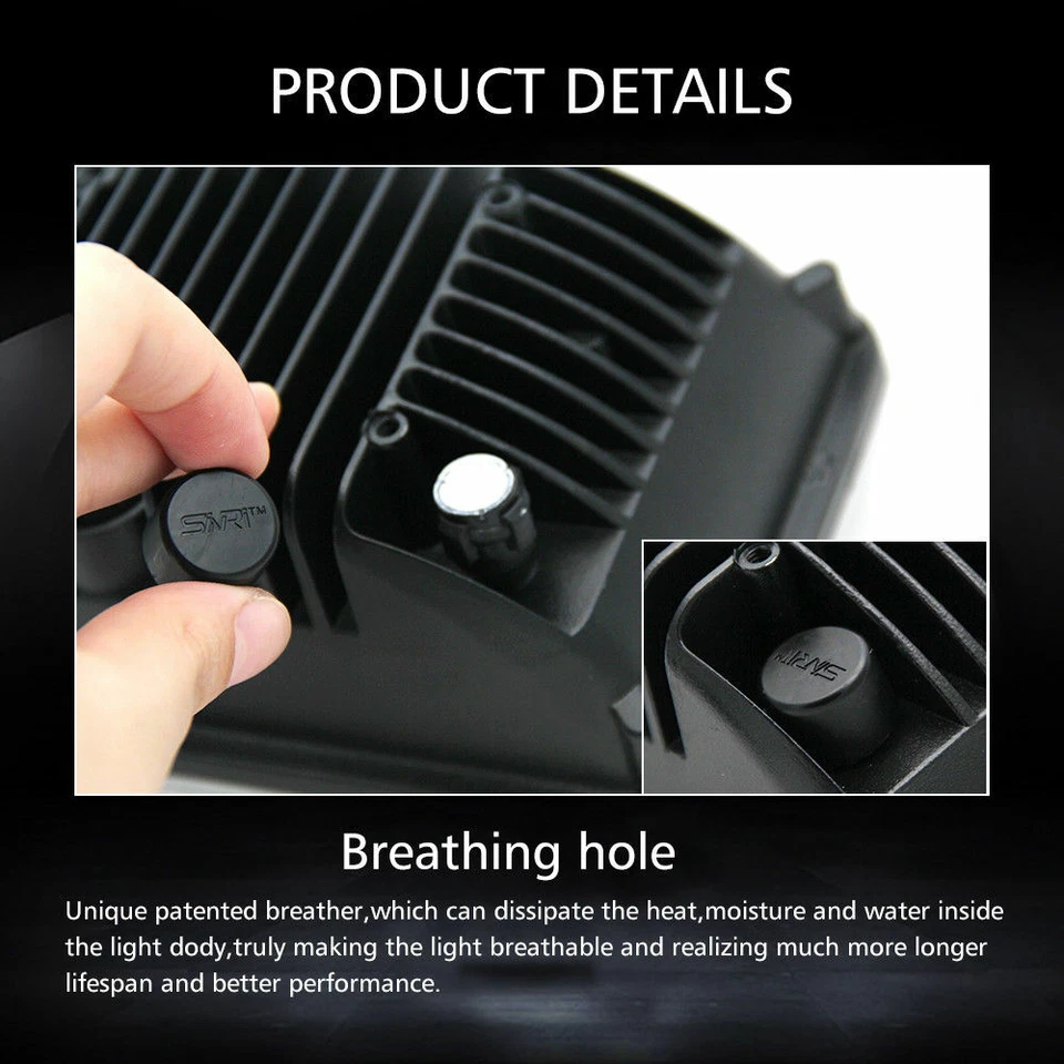 4pc 4x6" LED Headlight Sealed Hi/Lo Beam H6451 H6456 For Chevy K10 K20 K30 82-92 - Image 4 of 4