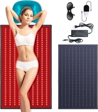 Red Light Therapy Mat for Body - 400 LEDs Large Red & Infrared Light Therapy Pad