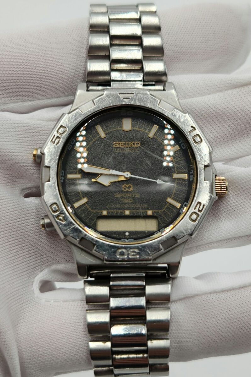 Seiko H601-8060 Sports 150 Alarm Chronograph Quartz Watch - FOR PARTS / REPAIR | eBay Seiko H601-8060 Sports 150 Alarm Chronograph Quartz Watch - FOR PARTS / REPAIR | eBay