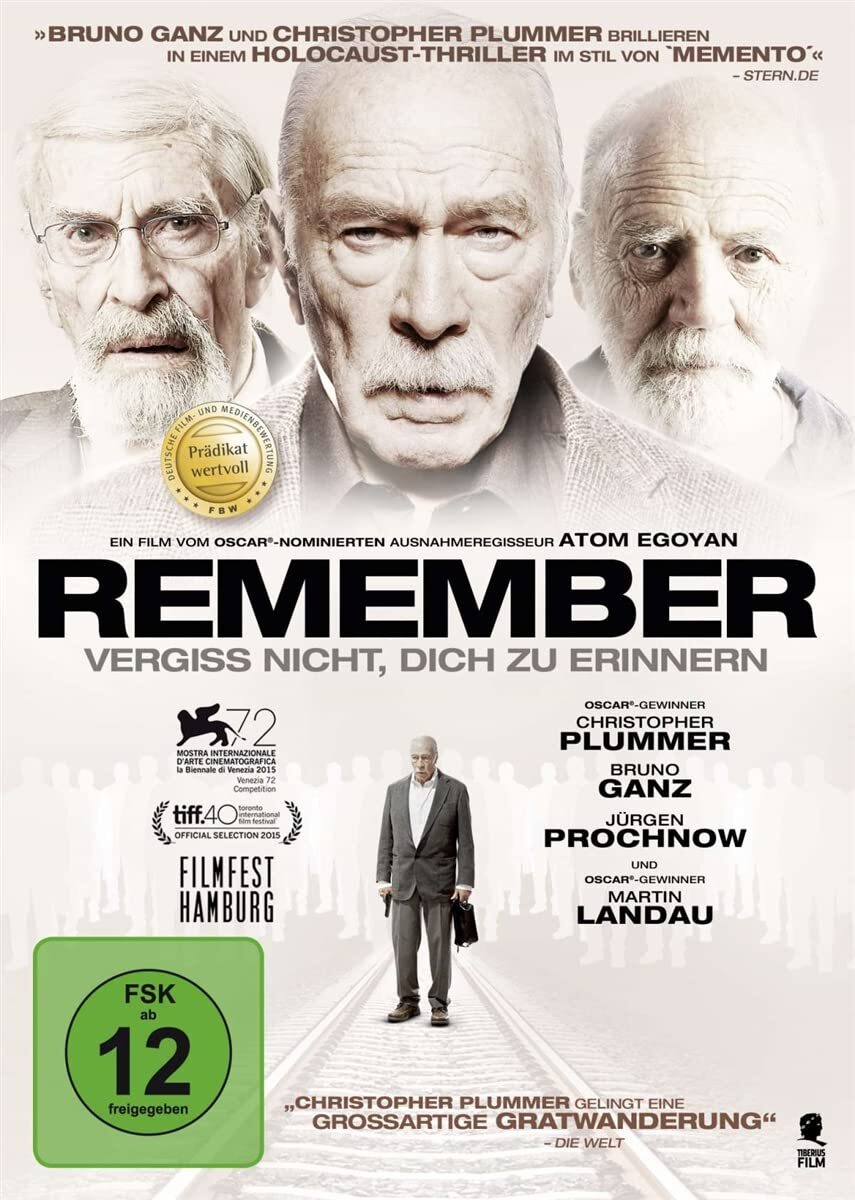 Remember - Vergiss nicht, dich zu erinnern (DVD) Christopher Plummer Dean Norris
