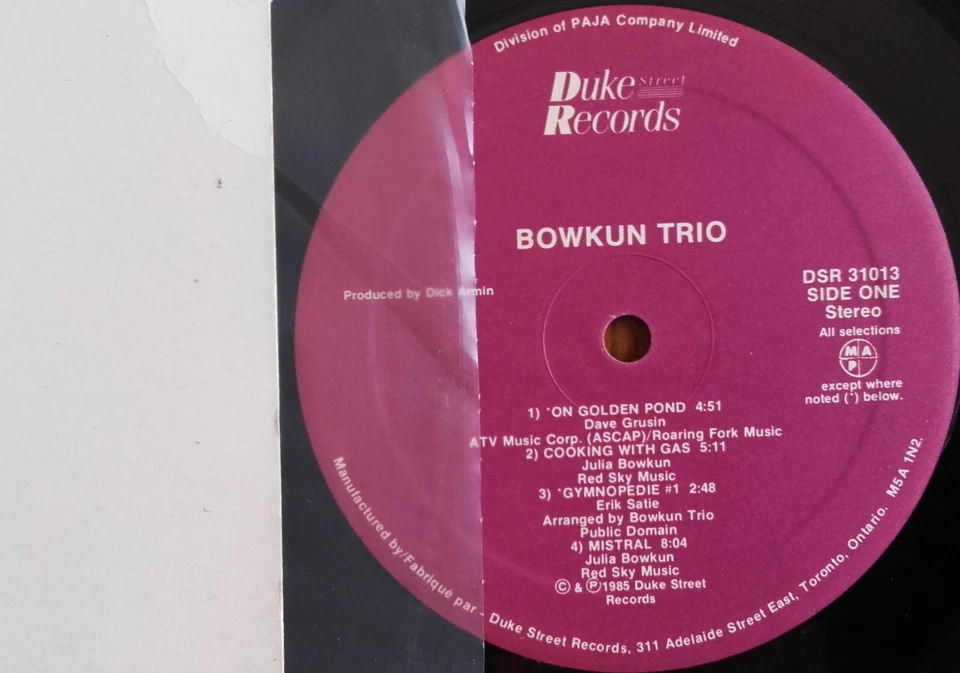 DISQUE LP 33t 12" BOWKUN TRIO « Master series 2 CONTEMPORY CLASSICAL CANADA 1985 - Photo 2/3