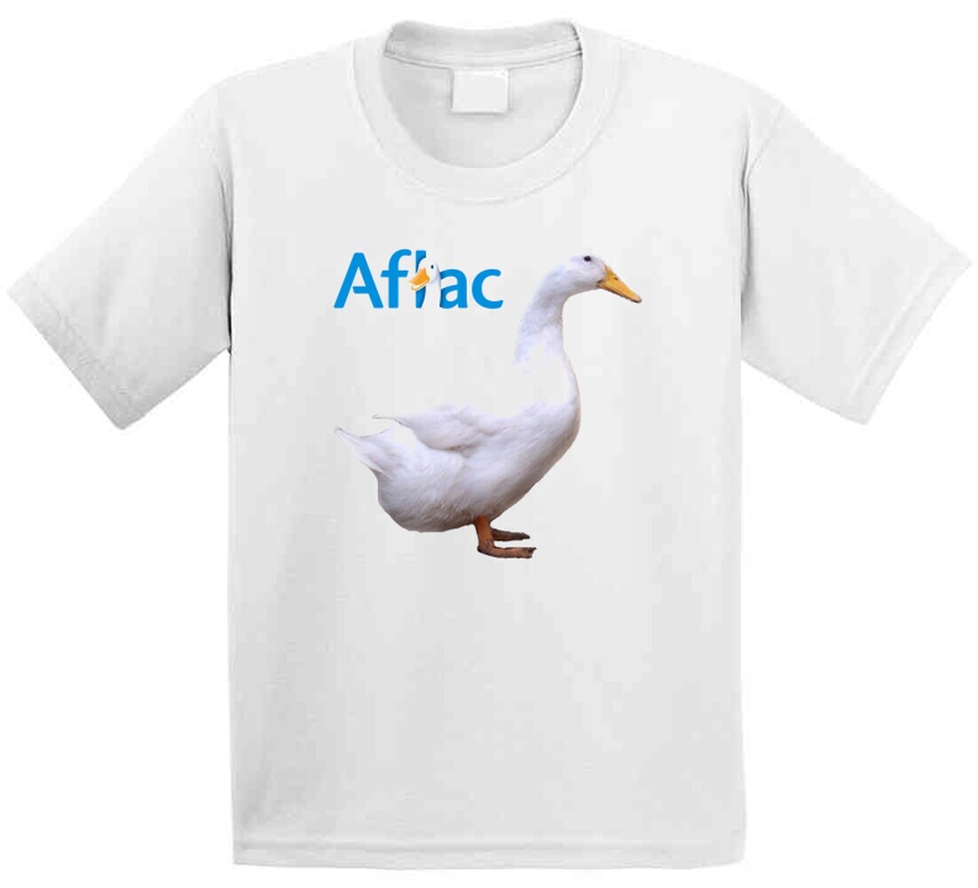 Aflac White Duck Mascot T Shirt