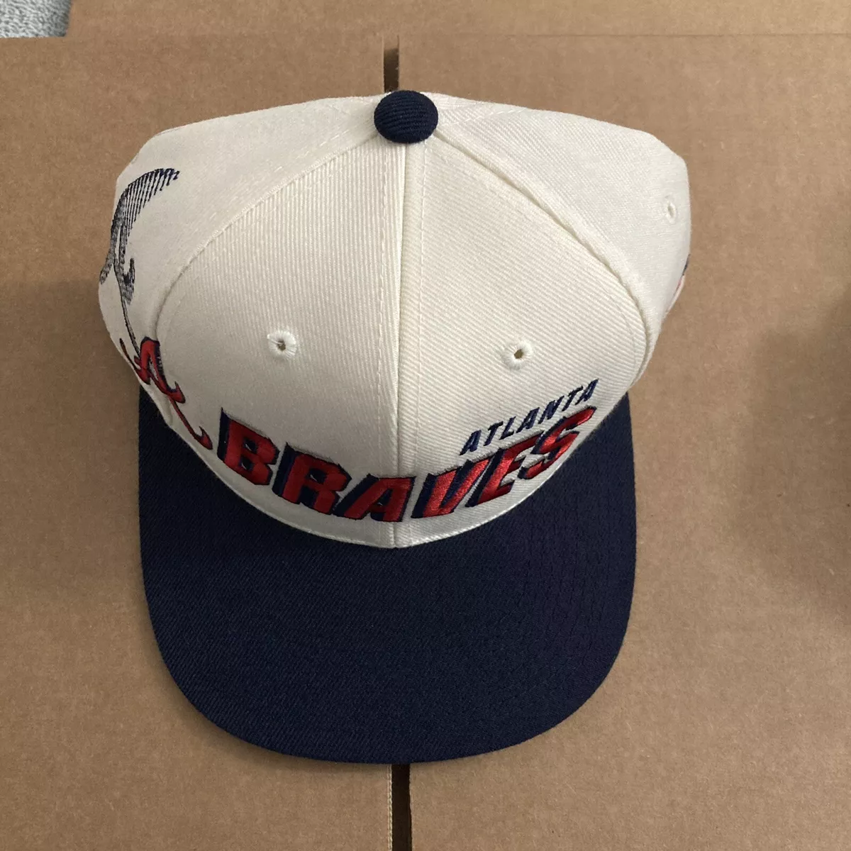 Vintage Atlanta Braves Snapback Hat Sports Specialties Shadow MLB Script  Wool