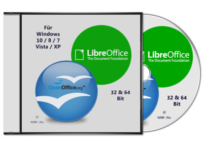 OpenOffice & LibreOffice für Windows 11 / 10 / 8 / 7 / Vista / XP (32 & 64 Bit)
