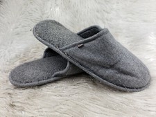 LAM Fleece Gray Slide On Slippers Size US 9-9.5 EUR 42.5
