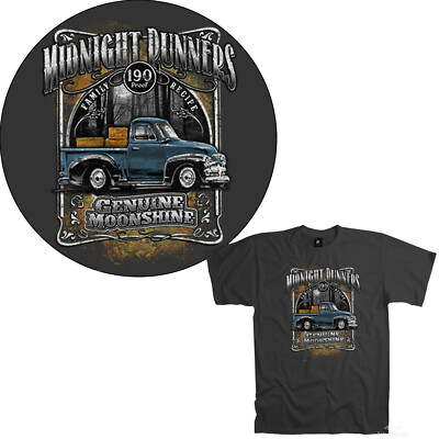 T-Shirt Bootlegger Auto Moonshiners - Whiskey brenner USA Alkohol  *1024 grau