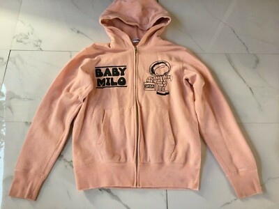 A Bathing APE Classic Baby Milo Cotton Hoodie Full Zip Size S Made in Japan