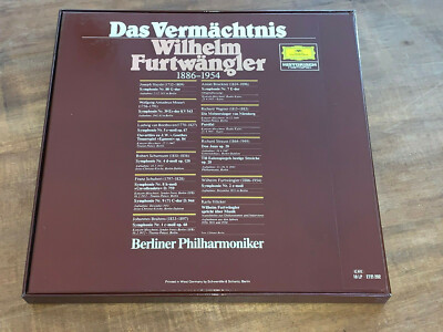 WILHELM FURTWANGLER Das Vermächtnis DGG Historic 10 LP BOX 2721202