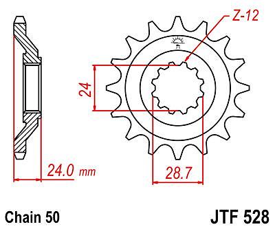 Kawasaki ZX1100 Ninja (ZX-11) - USA 90-93 JT Front Sprocket JTF528