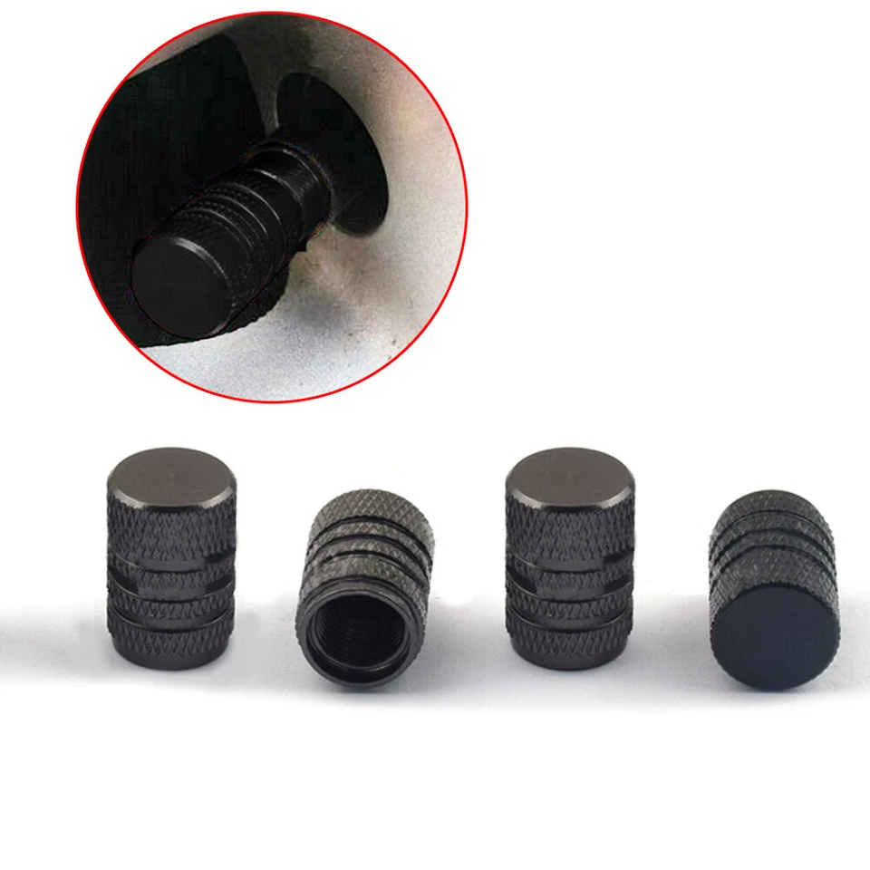 4pcs Universal Aluminium Car Wheel Tyre Valve Stems Air Dust Cover Screws Caps - Image 3 of 4