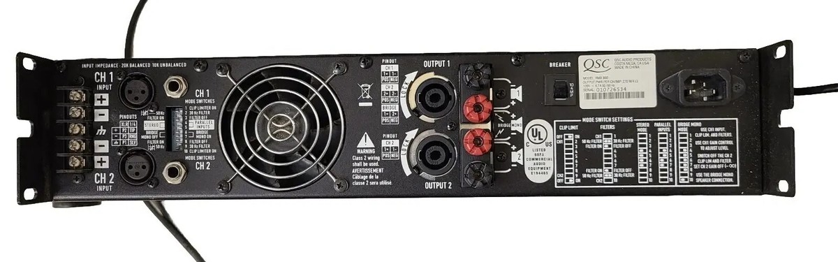 QSC 850 Amp Professional Power Amplifier RMX850 | eBay