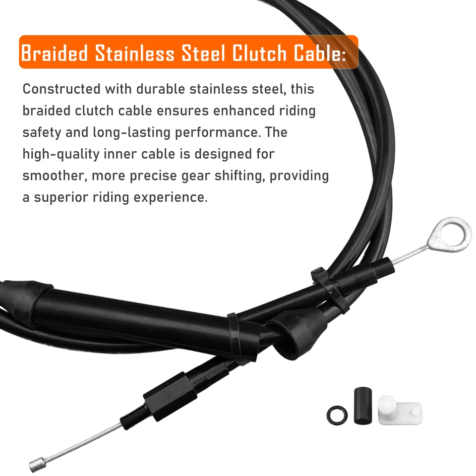 Kit de cables de embrague de freno Ape Extended Touring de 14" para Harley 2000-2006 sin crucero Foto 3 de 4