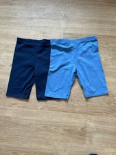 2er Set Leggings TCM kurz Gr. 122/128 blau Tchibo Radlerhose