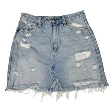 Abercrombie  Fitch Zoe Natural Rise Vintage A-Line Denim Jean Skirt Light Wash