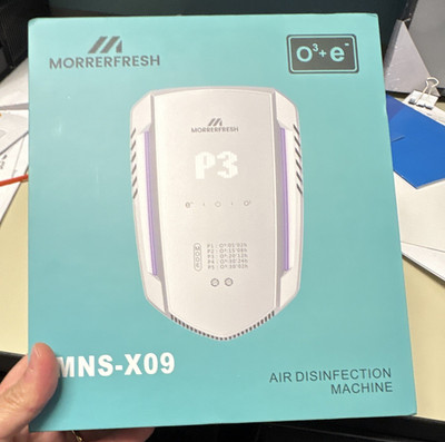 MORRERFRESH MNS-X09 Plug-In Ozone Ionizer Air Disinfection Purifier, White Timer