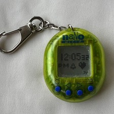 Vintage Nano Kitty Virtual Pet Playmates Toys Neon Green Translucent 1997