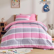 Kids Comforter Set Full/Queen Size, Jersey Knit 7 Pieces Bedding, Super Soft ...