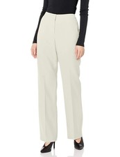 Kasper Women Stretch Crepe Trouser Pant Vanilla Ice Size 12