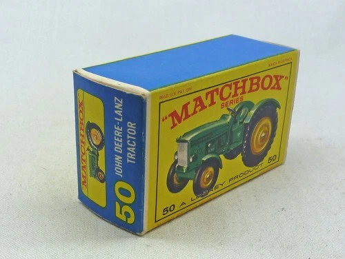 Lesney Matchbox Toys MB50b John Deere Tractor ORIGINAL Empty E4 Type Box