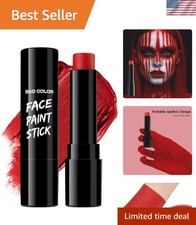 Multi-Purpose Blendable Red Face Painting Stick for Sports  Halloween Events