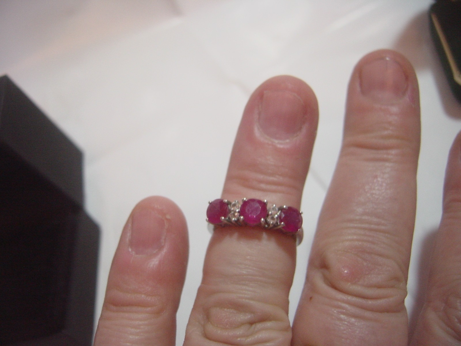 beautiful Solid Silver Ring-natural superb myanma… - image 7