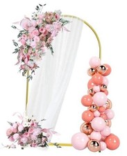 6FT Arch Backdrop Stand, Gold Metal Arch Stand Backdrop Easy Assembly, 6 FT