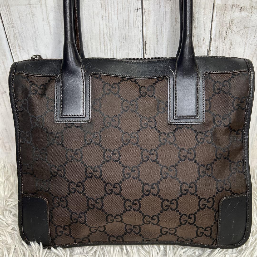 GUCCI GG PVC Brown Tote Bag Authentic G07141959