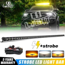 Roof Strobe Amber White 50" LED Light Bar Off-Road Driving Fog For Ford Ranger
