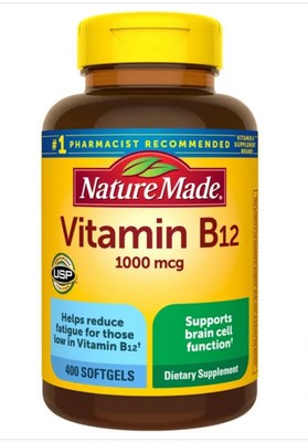 Nature Made Vitamin B-12 1000 mcg Dietary Supplement, 400 Softgels