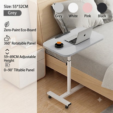 Height Adjustable Mobile Over Bed Table Hospital Overbed Aid Desk Laptop Desk