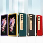 Leather Phone Case Full Coverage w/Stand for Samsung Galaxy Z Fold 3 Accessories