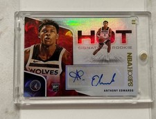 2020-21 Panini NBA Hoops-Hot Signatures Rookies Anthony Edwards #HR-AED (AU, RC)