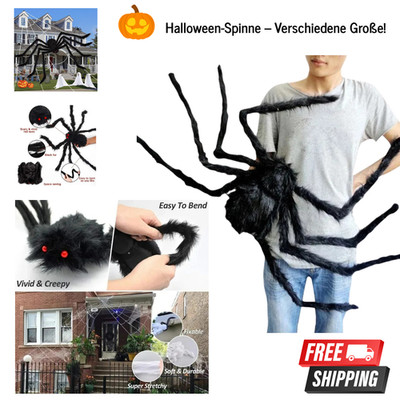 Halloween große spinne Plüsch 30 200cm Kammer Streich Horror Deko Party