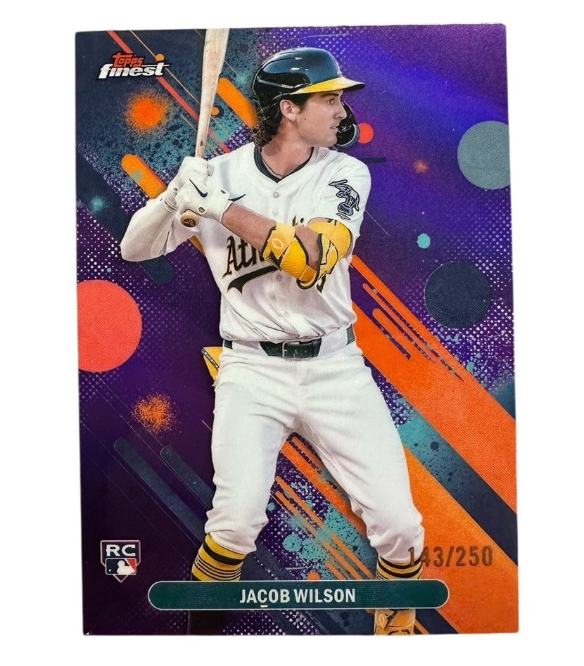 2025 Topps Finest Jacob Wilson Purple Refractor /150 (RC) #61 Athletics