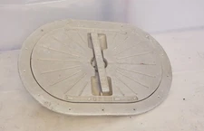 Bomar Commercial Deck Hatch 17 3/4″ x 26 3/4″ Oval Aluminum Cast P/N 41524 Ship