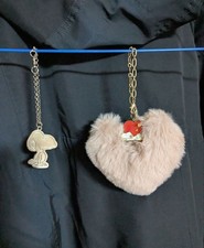 Peanuts Snoopy Charm Set 2pc: Silver Charm  Heart Fur Charm,