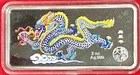 1999 SHENYANG MINT MILLENNIUM COLOURED DRAGON 2oz .999 SILVER BOXED WITH COA.