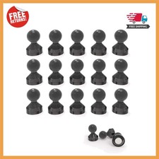 Elegant 18-Pack Black Magnetic Push Pins for Fridge  Office Organization